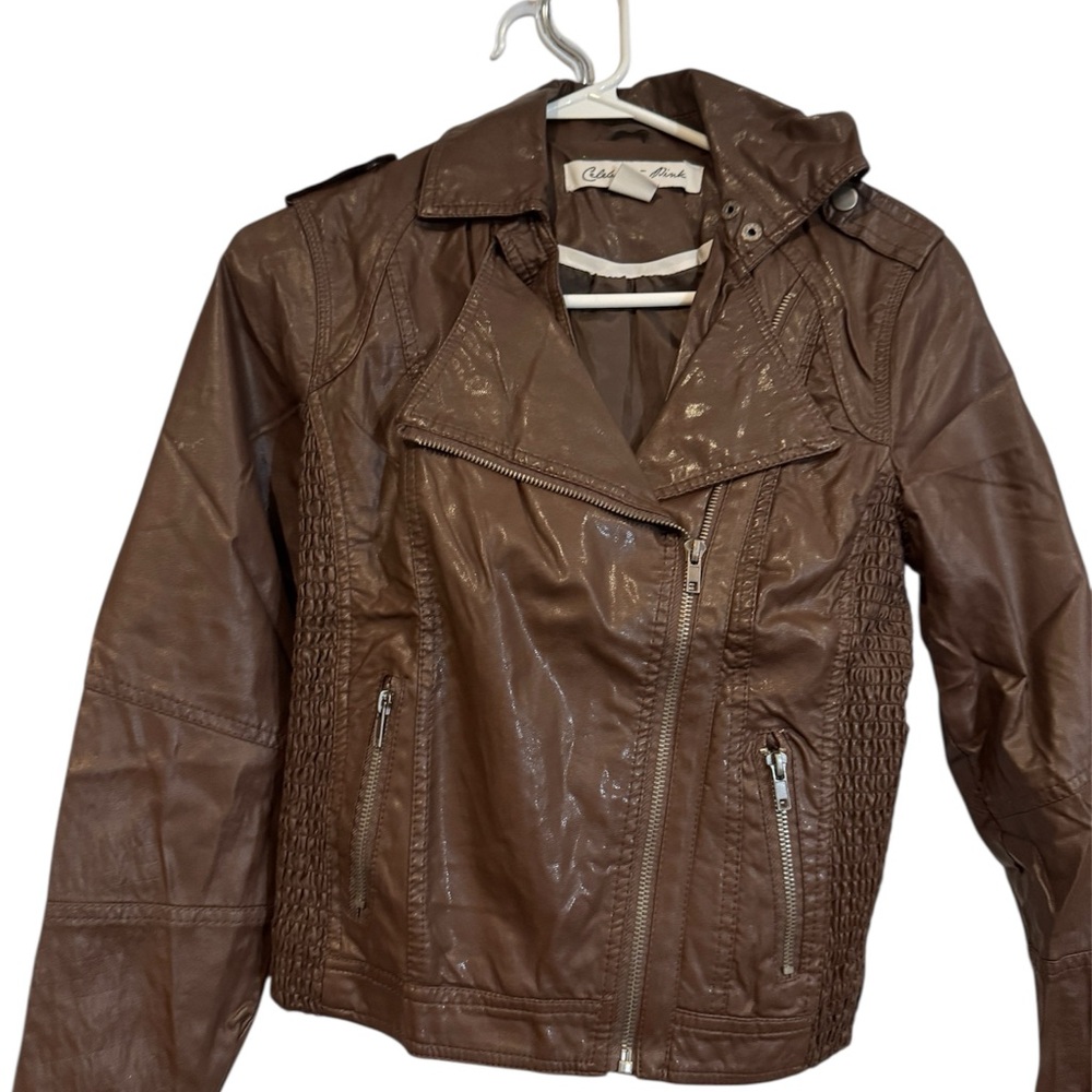 Celebrity Pink Chocolate Leather Jacket